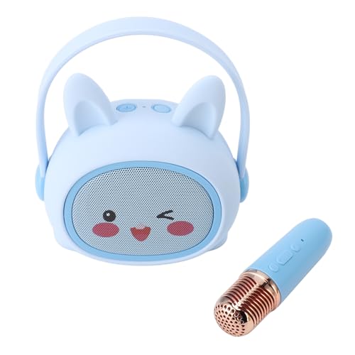 Naroote Altavoz y Micrófono para Niños, Máquina de Karaoke para Niños Forma Linda para el Hogar (Conejito)