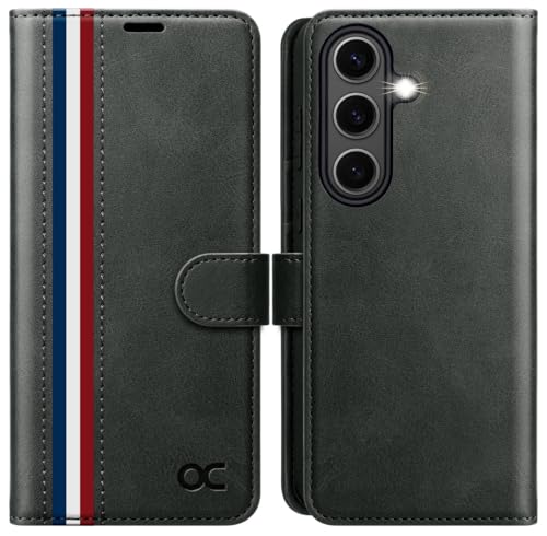 OCASE Galaxy S25 Plus Leder Klapphülle Graphit