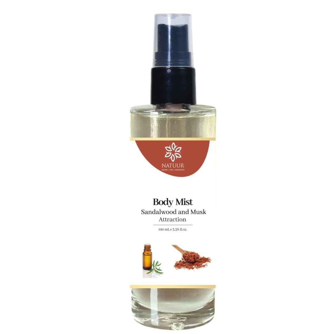 Natuur Body Mist Sandalwood and Musk – 100 ml | Warm and Sensual Fragrance for Long-Lasting Freshness-image-3