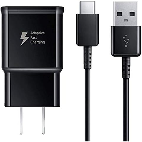 Samsung Adaptive Fast Charger Compatible Samsung Galaxy S9 S9 Plus S8 S8 Edge S10 S20 A50 A51 A71 A20 A21 A20e A10e A11S Note 8 Note 9, Wall Charger Adapter Plug with USB Type C Cable Cover