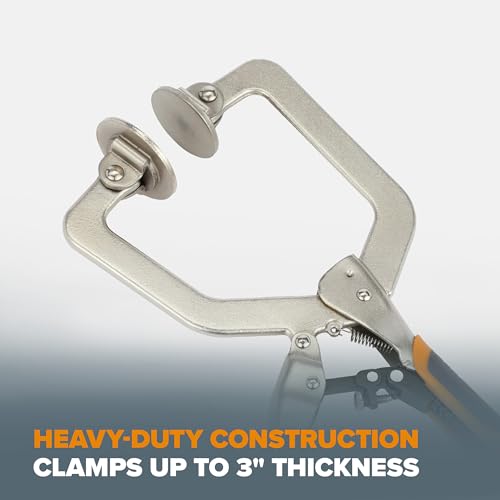 Image of BORA Auto Adjust 3 inch Locking Vise Grip Clamp - Heavy Duty Welding Clamps with Comfortable Grips Perfect C Clamp for Woodworking, Welding, and Metalworking - BR-G060201