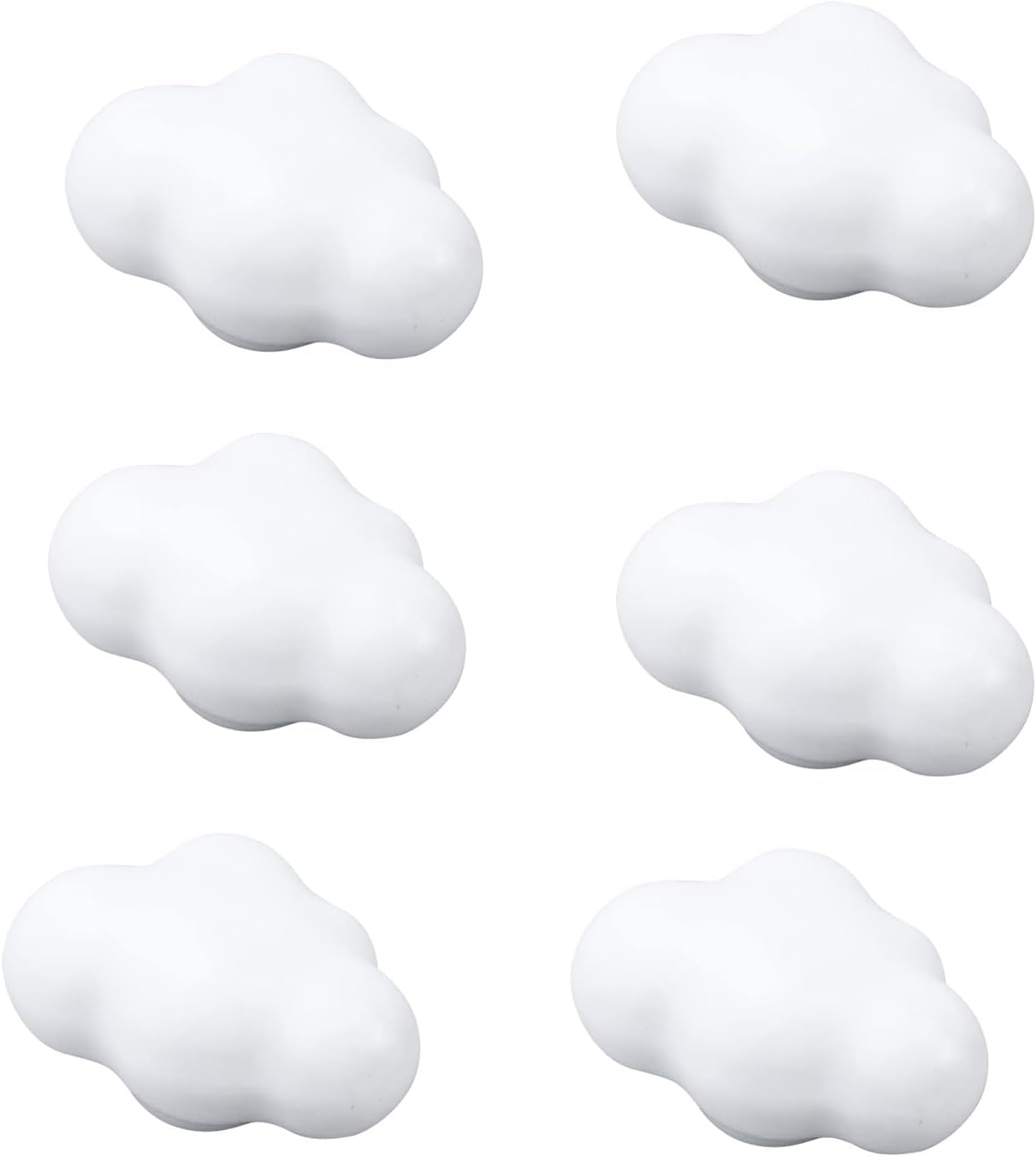 Boutons de placard en céramique nuage Semetall pour poignée de meuble chambre enfant et commode x6