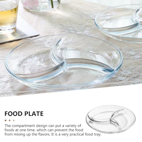 Plat en verre trempé compartimenté anti-mélange pour optimiser l'espace table