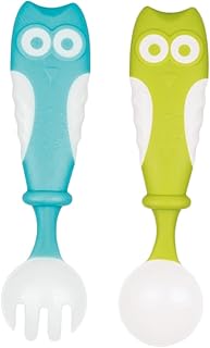 Toyvian 2 Conjuntos De Alimentação Do Bebê Conjunto De Alimentação Infantil Utensílios De Alimentação Do Bebê Talheres De Alimentação Do Bebê Dobrando Talheres Garfo Colher Para Crianças