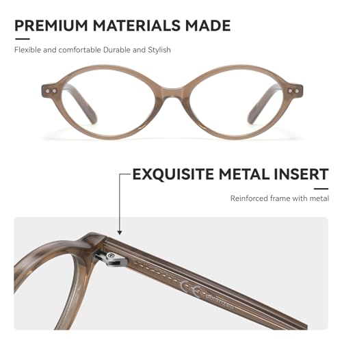 Image of HAOLOTA Blue Light Blocking Glasses Women, Trendy Round Anti Eyestrain UV Glare TV Phone Computer Gaming Eyeglasses Liberty