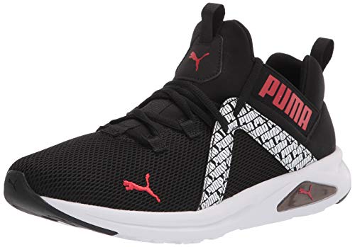 Image of PUMA Men's Enzo 2 Running Shoe, Black-High Risk Red White, 11.5