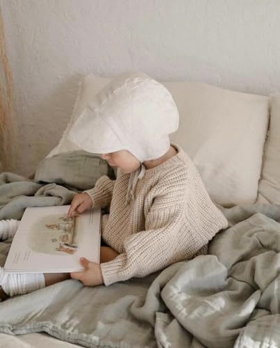 Baby Kids Sun Hat UPF 50+ UV Brimmed Linen Bonnet Cotton-Lined for Boys Girls Child Sunscreen hat Baby Kids Cap3