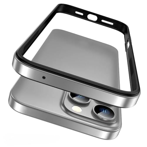 Cadre en titane pour coque iPhone 17 Pro Max argent anti-chocs