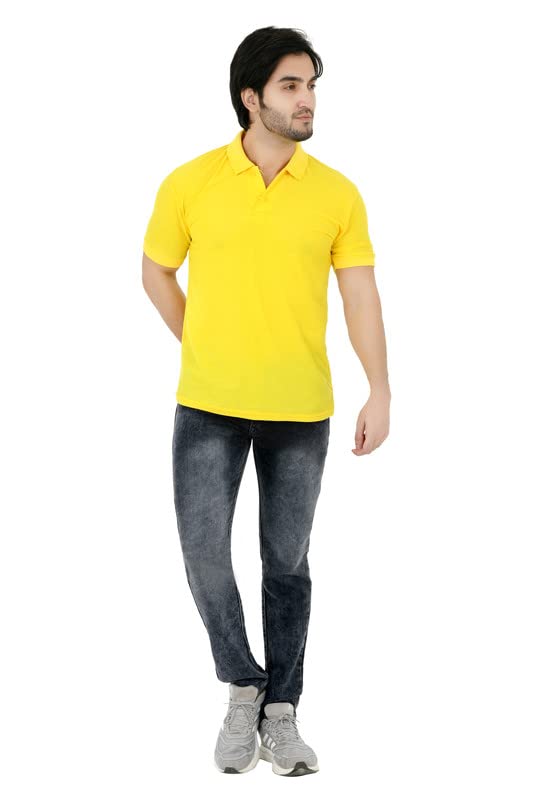 Image of KEOTI Poly Cotton(Mattey) Collar Neck Half Sleeves Tshirt for Men & Boys (Pack of 2), Plain-Regular Fit, Formal /Casual Wear, Polo Tees for Daily Use Stylish Comfortable Men's T-Shirt