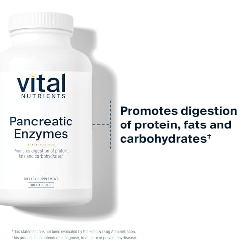 Vital Nutrients Pancreatic Enzymes 1000mg (Full Strength) | Pancreatin ...