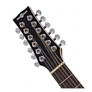 Gear4music Guitare électro-acoustique 12 cordes pour gaucher - Les Beatles, Paul McCartney, John Lennon, RIngo Starr, George Harrison Gear4music Guitare électro-acoustique 12 cordes pour gaucher – Image 5