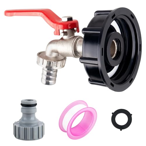 1/2 Leakproof Brass IBC Tank Fittings IBC Tank Adapter IBC Tank Valve for S60x6 Water Storage Tank Tap Tank Garden Hose Connector Replace Valve Fitting Parts