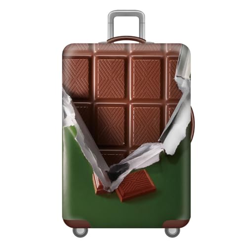 Luggage Cover for Suitcase, Stylish Modern Business Suitcase Cover Protector Fit 18-32 Inch Luggage, Baggage Covers with Zipper for Travel (L(26-28inch suitcase),Chocolate)