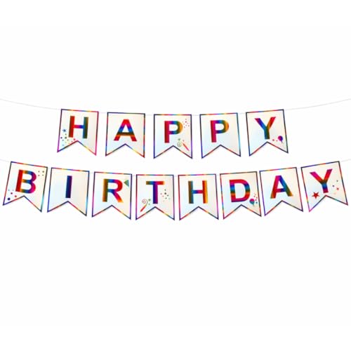 Image of Wanna Party Birthday Decoration Items - Happy Birthday Banner (Cardstock) | Decoration Items for Husband | Multicolor Theme Decoration