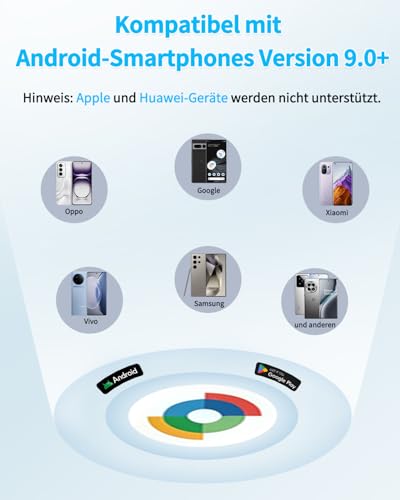 Tracker Android Smart Tag Android Air Android Tag Schlüsselfinder kompatibel mit Google Mein Gerät Finden APP (Android NUR) IP67 Android Tracker Bluetooth KeyFinder für Koffer/Gepäck/Brieftasche