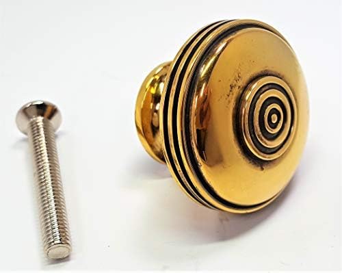 Solid Brass Antique Old Style Beehive Bloxwich Reeded Cabinet Chest Knobs Pulls 6 Designs (Bloxwich Large)
