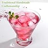 Gencywe 2 Pack Martini Glasses, 8 Ounce Crystal Cocktail Glasses, Martini Drinking Glasses, Hand Blown Stemless Cocktail Glassware for Bar, Martini, Cosmopolitan, Manhattan, Gimlet, Pisco Sour, Brandy #2