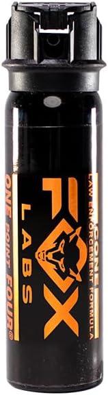 Fox Labs One Point Four Pepper Spray | Double Heat Formula | 1.4% MC, 4% OC Police Strength Pepper Spray for Self Defense, 5.3M SHU, Flip Top Safety with UV Marking Dye