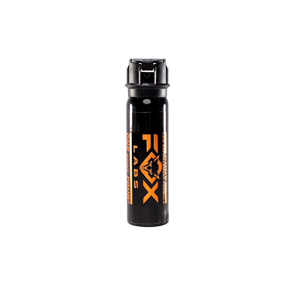 Fox Labs One Point Four Pepper Spray | Double Heat Formula | 1.4% MC, 4% OC Police Strength Pepper Spray for Self Defense, 5.3M SHU, Flip Top Safety with UV Marking Dye