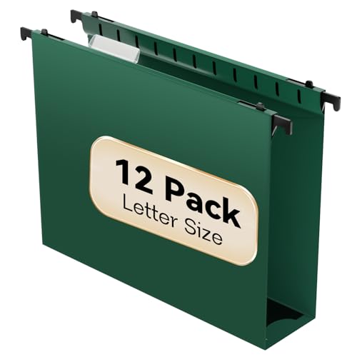 Dossiers suspendus en plastique renforcé format lettre vert pour grand volume