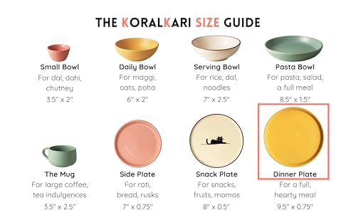 Image of Ceramic Dinner Plates, 2 Pcs | Rim Plate for Easy Eating | Microwave, Oven, Dishwasher Safe | Set of 2 Ceramic Stoneware Plates for Dinner | Handmade | (Pebble Grey, 9.5 inch Dinner Plate)