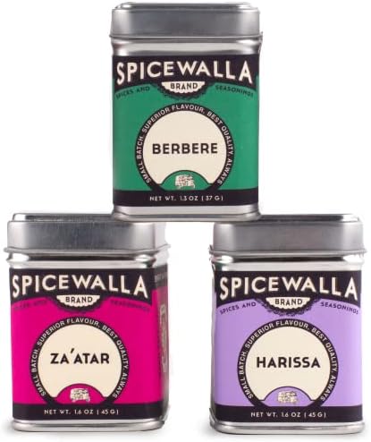 Spicewalla Middle Eastern Spices Set | Harissa Spice, Zaatar or Zahtar, Berbere, 3 Pack | Mediterranean Seasonings