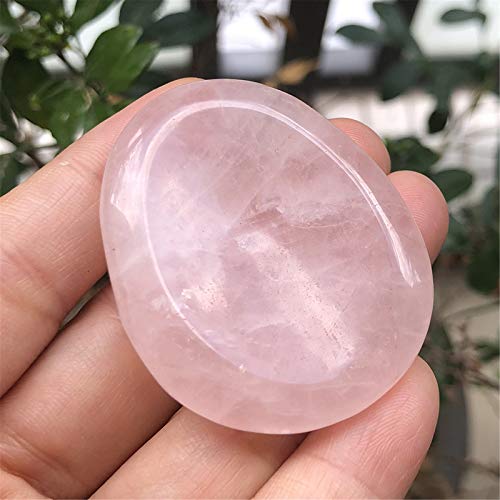 Fekuar Natural Rose Quartz Crystal Thumb Worry Stone, Hand Carved Healing Crystal Teardrop Pocket Stones For Anxiety Stress Relief Meditation #TOP1