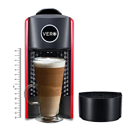 Image of VERO Infuso Pro Capsule Coffee Machine, Red, 20 Bar Italian ULKA Pump Espresso Maker, Compatible with Nespresso Original, 3 Brew & Temp Customization, Professional Coffee Maker, 2 Yr Warranty