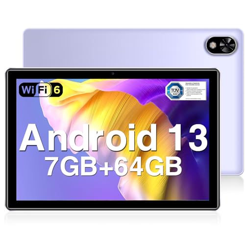 DOOGEE U9 [2024] Tablet Niños 10.1 Pulgadas Android 13 Tablets 7G BRAM+64G BROM(TF 1TB),Widevine L1,5060mAh Batería Tablet Infantil 4G Pantalla 800*1280 IPS HD, 5MP Cámara,BT5/Type-C/WiFi6/OTG-Morado