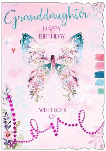 Happy Birthday Granddaughter with Lots of Love Premium Card Out of the Blue