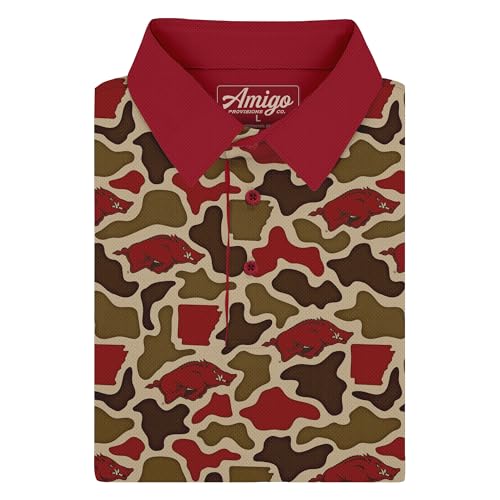 AMIGO Arkansas Razorback Range Polo Shirt Team Color