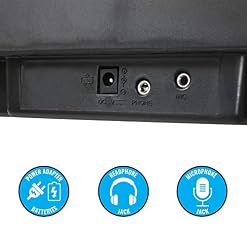 Plixio Clavier de piano électrique numérique 61 touches et pupitre – Clavier électronique portable pour débutants… – Image 4