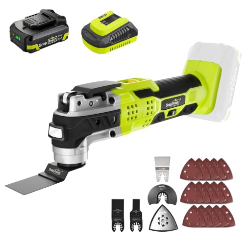 SnapFresh Cordless Oscillating Tool, 6 Variable Speed with 20 PCS...