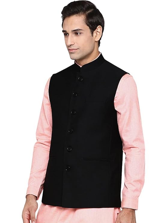 Image of DEIFIC Men's Export-Quality Indian Traditional Nehru Jacket /Waistcoat