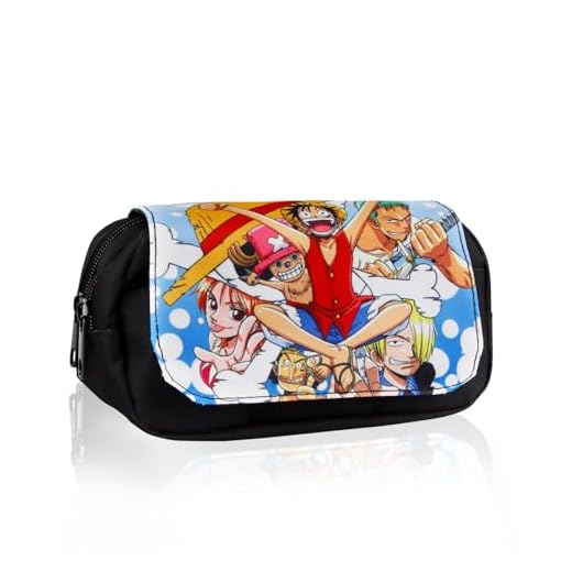 Huanmin Estuche para Lápices, Estuche Escolar para One Piece, Estuche Gran Capacidad Estuche de Lápices Dibujos Animados Anime, para Estudiantes Adolescente Anime Material Escolar