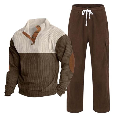 Costume velours côtelé homme col montant pour rester frais en XL