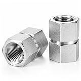VALVENTO 1/2'x 1/4' Female NPT Hex Coupling - 304 Stainless Steel Double Female Thread Pipe Connector Fitting...