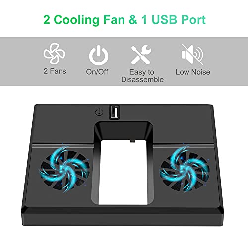 Image of Linkstyle Cooling Fan for Xbox Series X, USB Powered Vertical Cooling Stand Cooling System with Dual Fans and 1 USB Port