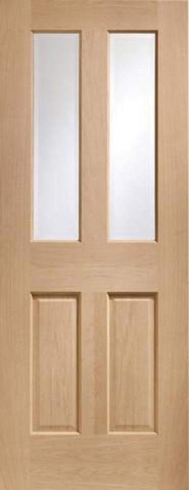 Suffolk Latch Company Brown Xl Joinery Internal Oak Malton With Clear Bevelled Glass Door
