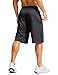 G Gradual Men's Long Basketball Shorts with Zipper Pocket 11'' Quick Dry Gym Shorts Lightweight Mesh Athletic Shorts for Men(Black,XL)