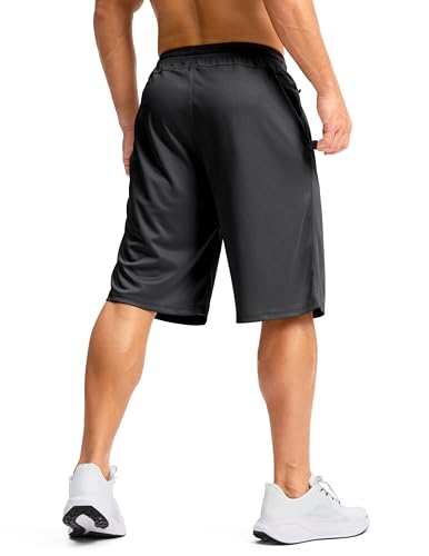 G Gradual Men's Long Basketball Shorts with Zipper Pocket 11'' Quick Dry Gym Shorts Lightweight Mesh Athletic Shorts for Men2