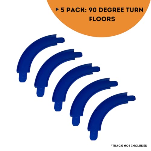 Image of 90 Degree Curved Tracks Compatible with Hot Wheels Racetracks | Create Epic Race Tracks | 90 Degree Turns Multipacks | Made in USA (90 Degree, 5-Pack)