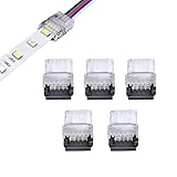5 Pin LED Strip Connector 5050 LED Tape Light Connection Conductor LED Strip to Wire Connector for...