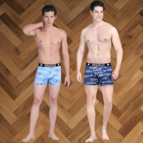 Image of Men's Nylon Stretch Printed Trunk | Ultra-Soft, Breathable Innerwear for Men | Stylish & Supportive Fit
