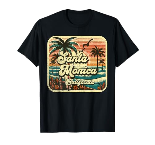 T-shirt de Santa Mónica, Preto, Pequeno