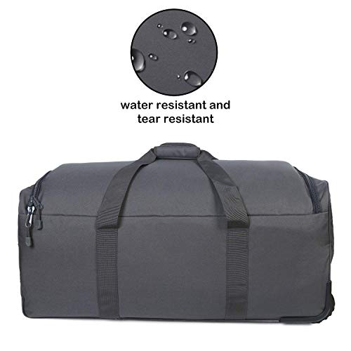 ARMYCAMO Rolling Loadout Luggage Bag with Wheels,Hockey Bag, Duffle Bag with Rollers,124L X-Large Heavy Duty Oversized Storage Bag,Tactical Wheeled Deployment Trolley Camping Bag