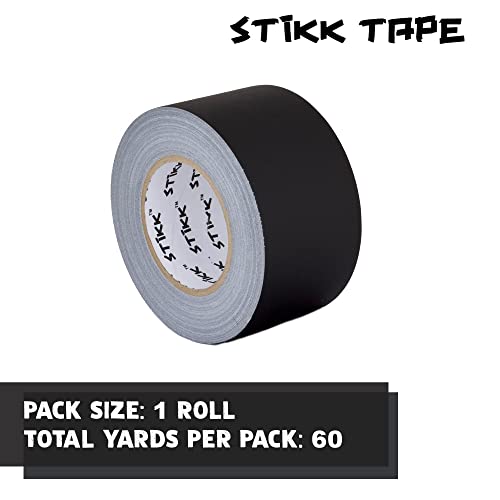Image of STIKK Gaffer Tape - Black Gaff Tape - 4 inch x 60 Yards - Pro Gaff Tape for Staging Work - Grafting Tape for Filming, Photography, Radio - Effective Heavy-Duty Water Resistant
