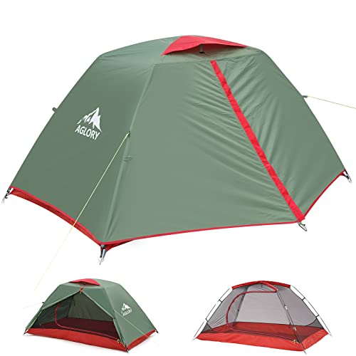 2 Person AGLORY Camping Tent,Waterproof&Windproof Lightweight Backpacking Tent, Easy Setup Small Tent with Carry Bag for Hiking and Outdoor