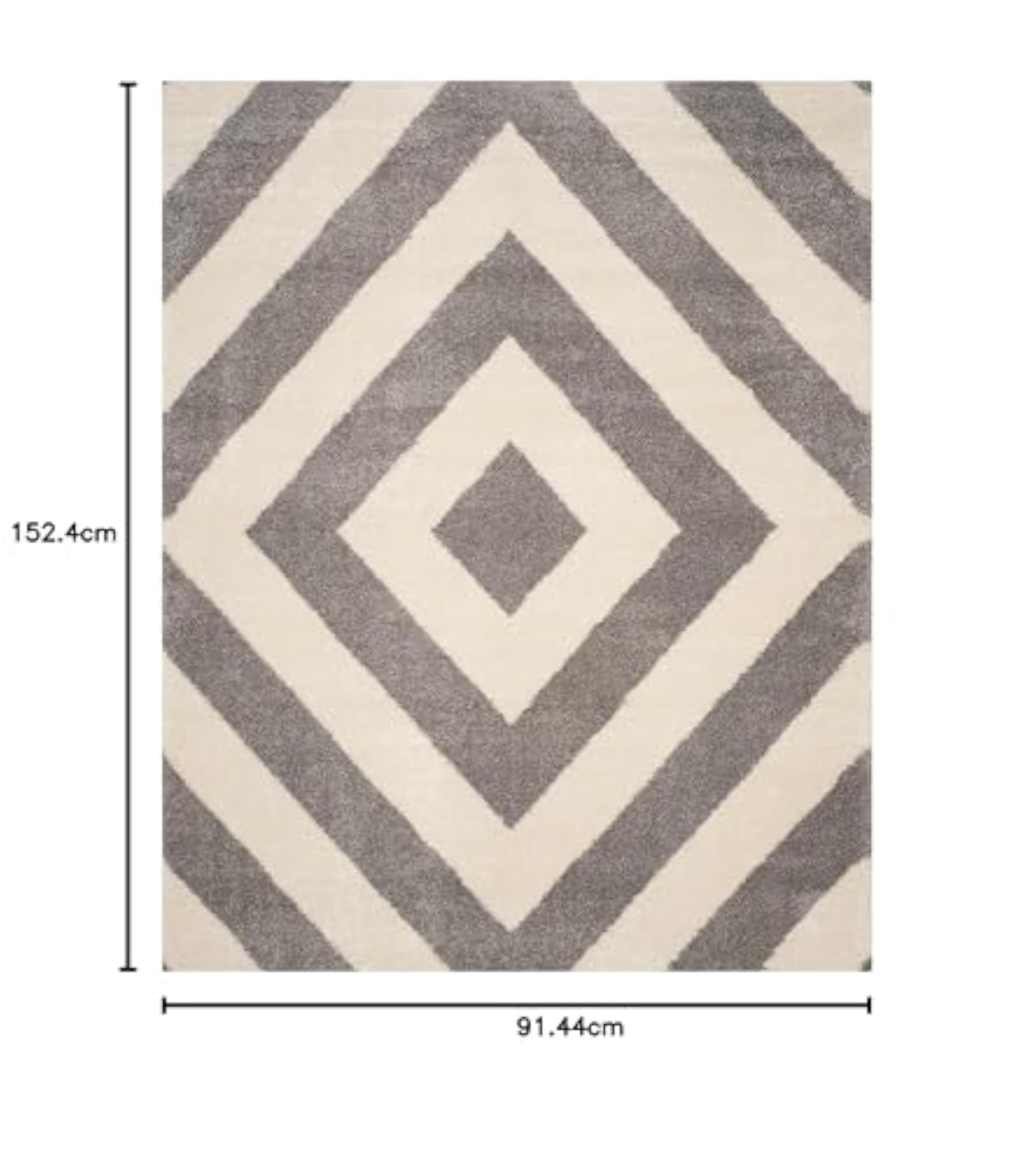 Handmade 3D Edge Collection Microfiber Silk Touch Rug, 3x5 Feet