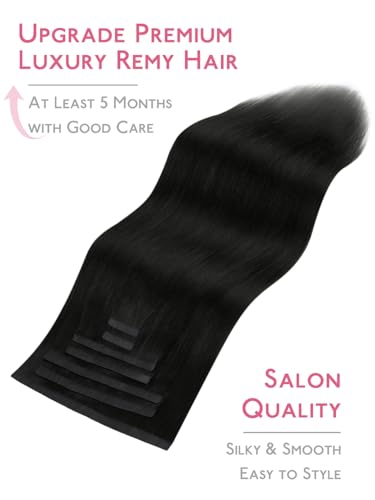 Image of WENNALIFE Multi-Piece Tape in Hair Extensions Human Hair, Tape in Weft